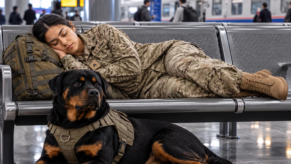 LE CHIEN MILITAIRE VEILLE SUR ELLE — MAIS QUAND UN INCONNU APPROCHE, IL RECONNAÎT L’HOMME QUI A DÉTRUIT LEUR VIE !
